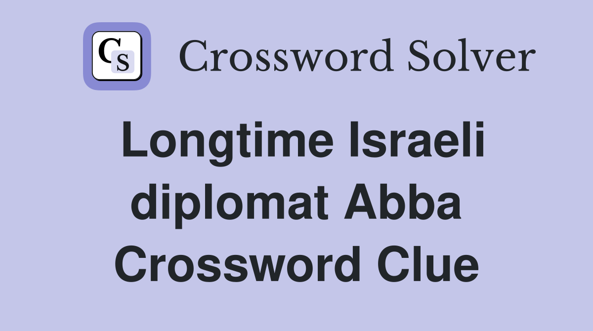 Longtime diplomat nyt crossword